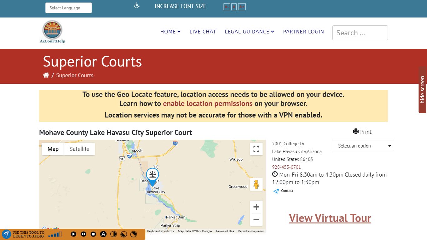 Mohave County Lake Havasu City Superior Court - AzCourtHelp